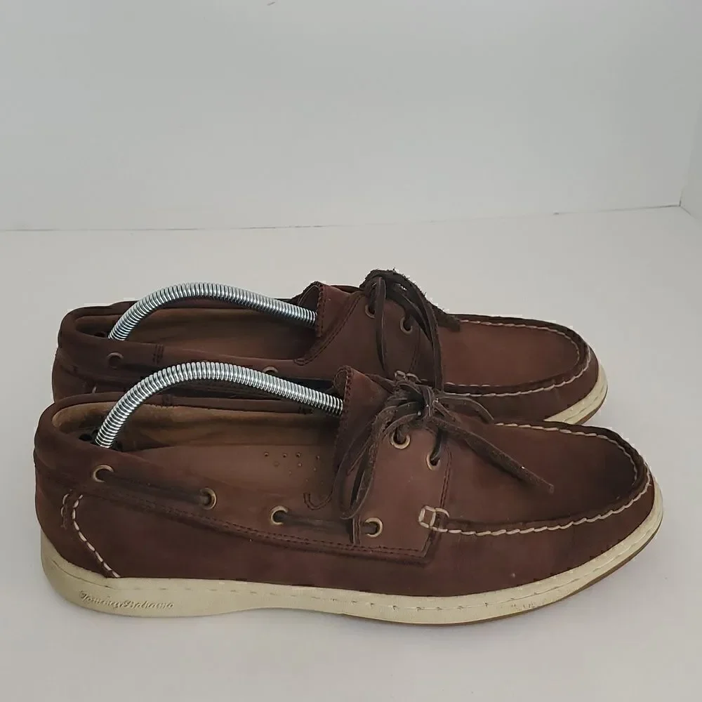 Tommy Bahama Arlington Boat Brown Leather Shoes Men’s Sz 11.5 M